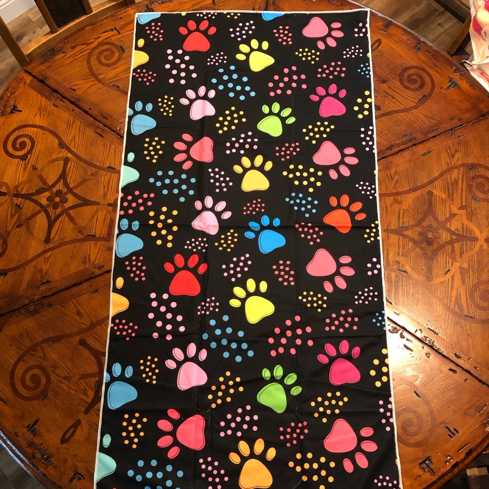 Beach Towel with Paw Prints—Brand new!